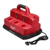 Milwaukee M12 and M18 12-Volt/18-Volt Lithium-Ion Multi-Voltage 6-Port Sequential Rapid Battery Charger (3 M12 and 3 M18 Ports) -Outdoor Power Equipment Sales Store milwaukee outdoor power batteries chargers 48 59 1807 64 1000