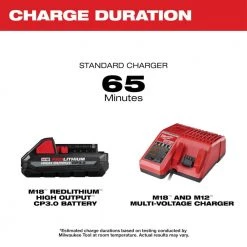 Milwaukee M18 18-Volt Lithium-Ion HIGH OUTPUT Starter Kit with One 3.0Ah Battery and Charger -Outdoor Power Equipment Sales Store milwaukee outdoor power batteries chargers 48 59 1835 66 1000