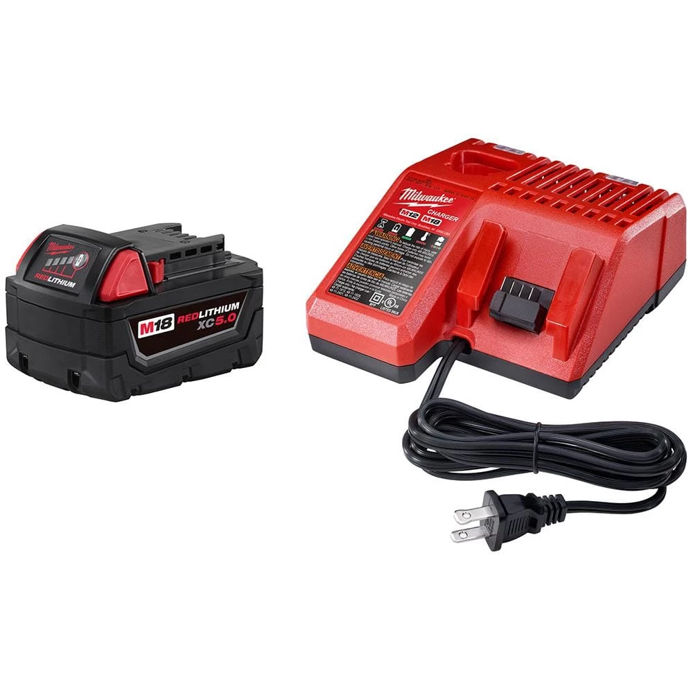 Milwaukee M18 18-Volt Lithium-Ion Cordless 5.0Ah Starter Kit with M18 18-Volt Lithium-Ion Cordless LED Flood Light 5 Milwaukee M18 18-Volt Lithium-Ion Cordless 5.0Ah Starter Kit with M18 18-Volt Lithium-Ion Cordless LED Flood Light - Image 3
