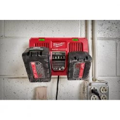 Milwaukee M18 18-Volt Lithium-Ion Starter Kit with Two 5.0 Ah Battery Packs and Dual Bay Rapid Charger -Outdoor Power Equipment Sales Store milwaukee outdoor power batteries chargers 48 59 1852pd 4f 1000 1
