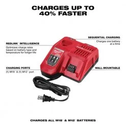 Milwaukee M18 18-Volt Lithium-Ion HIGH OUTPUT Starter Kit with XC 8.0Ah Battery and Rapid Charger -Outdoor Power Equipment Sales Store milwaukee outdoor power batteries chargers 48 59 1880 77 1000