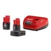 Milwaukee M12 12-Volt Lithium-Ion 4.0 Ah and 2.0 Ah Battery Packs and Charger Starter Kit 2 Milwaukee M12 12-Volt Lithium-Ion 4.0 Ah and 2.0 Ah Battery Packs and Charger Starter Kit -Outdoor Power Equipment Sales Store milwaukee outdoor power batteries chargers 48 59 2424 64 1000 1