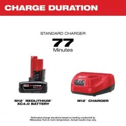 Milwaukee M12 12-Volt Lithium-Ion 4.0 Ah and 2.0 Ah Battery Packs and Charger Starter Kit -Outdoor Power Equipment Sales Store milwaukee outdoor power batteries chargers 48 59 2424 66 1000 1