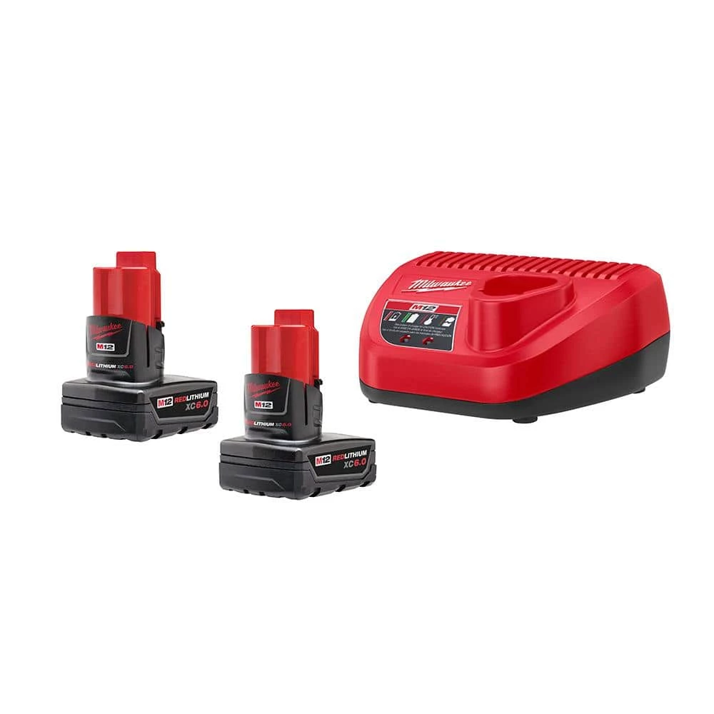 Milwaukee M12 12-Volt Lithium-Ion Starter Kit with Two 6.0 Ah Battery Packs and Charger 3 Milwaukee M12 12-Volt Lithium-Ion Starter Kit with Two 6.0 Ah Battery Packs and Charger