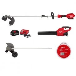 Milwaukee M18 FUEL 18-Volt Brushless Cordless Electric String Trimmer/Blower Combo Kit w/0.080 in. x 150 ft. Line & Edger (3-Tool)