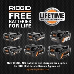 RIDGID 18V Lithium-Ion 4.0 Ah Battery (2-Pack) -Outdoor Power Equipment Sales Store ridgid outdoor power batteries chargers ac87004p 44 1000