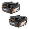 RIDGID 18V Lithium-Ion 4.0 Ah Battery (2-Pack) -Outdoor Power Equipment Sales Store ridgid outdoor power batteries chargers ac87004p 64 1000