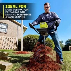 RYOBI 40V HP Brushless Cordless Earth Auger with 8 in. Bit with 4.0 Ah Battery and Charger -Outdoor Power Equipment Sales Store ryobi augers ry40710vnm c3 1000