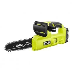 RYOBI ONE+ 18V 8 in. Cordless Battery Pruning Chainsaw with 2.0 Ah Battery and Charger -Outdoor Power Equipment Sales Store ryobi cordless chainsaws p5453 1d 1000