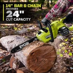 RYOBI 40V HP Brushless 14 in. Cordless Battery Chainsaw with 4.0 Ah Battery and Charger -Outdoor Power Equipment Sales Store ryobi cordless chainsaws ry405100 66 1000