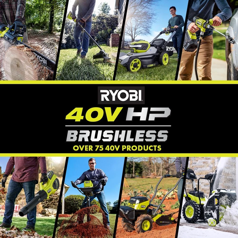 RYOBI 40V HP Brushless 18 in. Cordless Battery Chainsaw with 5.0 Ah Battery and Charger 17 RYOBI 40V HP Brushless 18 in. Cordless Battery Chainsaw with 5.0 Ah Battery and Charger - Image 15