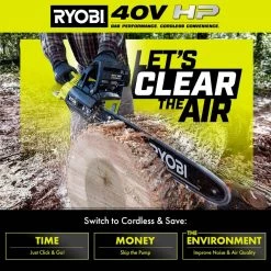 RYOBI 40V HP Brushless 18 in. Cordless Battery Chainsaw with 5.0 Ah Battery and Charger 30 RYOBI 40V HP Brushless 18 in. Cordless Battery Chainsaw with 5.0 Ah Battery and Charger -Outdoor Power Equipment Sales Store ryobi cordless chainsaws ry40580 d4 1000