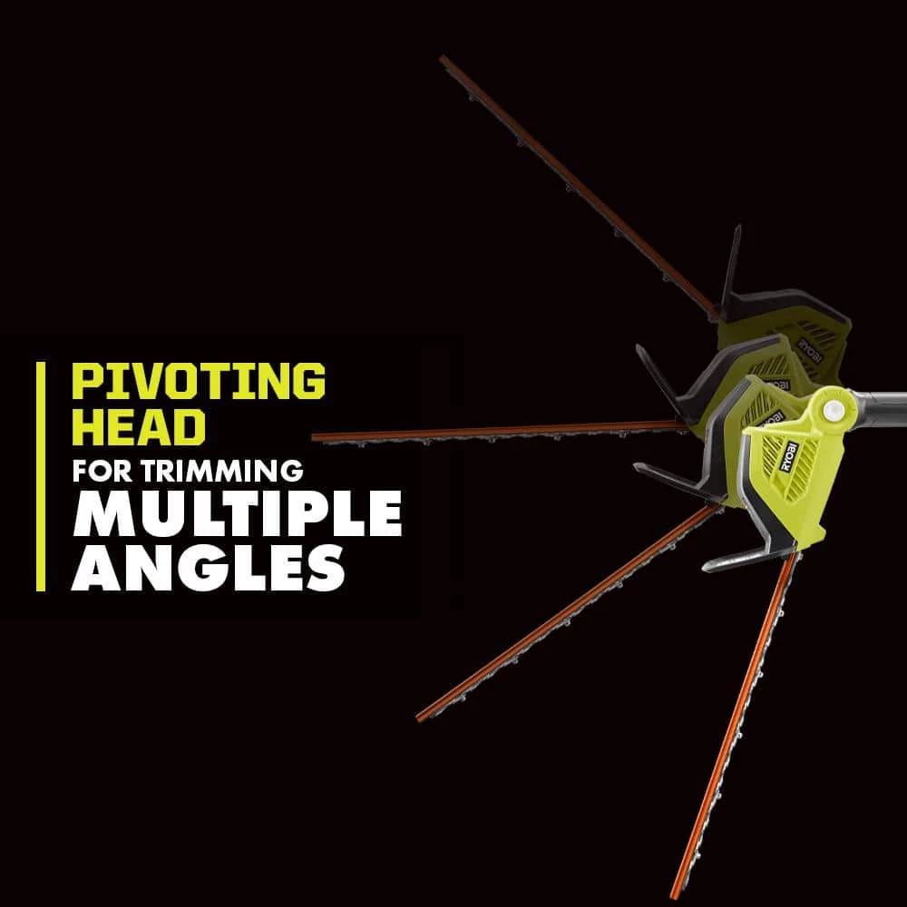 RYOBI 40V 18 in. Cordless Battery Pole Hedge Trimmer with 2.0 Ah Battery and Charger 7 RYOBI 40V 18 in. Cordless Battery Pole Hedge Trimmer with 2.0 Ah Battery and Charger - Image 5