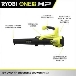 RYOBI ONE+ HP 18V Brushless 110 MPH 350 CFM Cordless Variable-Speed Jet Fan Leaf Blower (Tool Only) 25 RYOBI ONE+ HP 18V Brushless 110 MPH 350 CFM Cordless Variable-Speed Jet Fan Leaf Blower (Tool Only) -Outdoor Power Equipment Sales Store ryobi cordless leaf blowers p21012btlvnm 44 1000