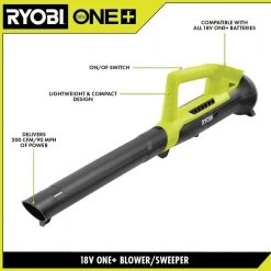RYOBI ONE+ 18V 90 MPH 200 CFM Cordless Battery Leaf Blower/Sweeper with 2.0 Ah Battery and Charger 25 RYOBI ONE+ 18V 90 MPH 200 CFM Cordless Battery Leaf Blower/Sweeper with 2.0 Ah Battery and Charger -Outdoor Power Equipment Sales Store ryobi cordless leaf blowers p2190 4f 1000