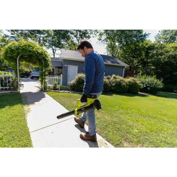 RYOBI ONE+ 18V 90 MPH 200 CFM Cordless Battery Leaf Blower/Sweeper with 2.0 Ah Battery and Charger 8 RYOBI ONE+ 18V 90 MPH 200 CFM Cordless Battery Leaf Blower/Sweeper with 2.0 Ah Battery and Charger - Image 6
