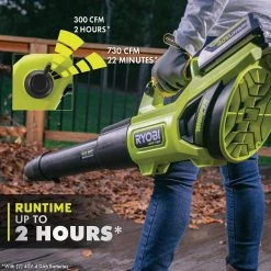 RYOBI 40V HP Brushless Whisper Series 190 MPH 730 CFM Cordless Battery Jet Fan Leaf Blower with (2) 4.0 Ah Batteries & Charger -Outdoor Power Equipment Sales Store ryobi cordless leaf blowers ry404100vnm c3 1000