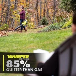 RYOBI 40V HP Brushless Whisper Series 155 MPH 600 CFM Cordless Battery Leaf Blower with 4.0 Ah Battery and Charger -Outdoor Power Equipment Sales Store ryobi cordless leaf blowers ry404130vnm 66 1000