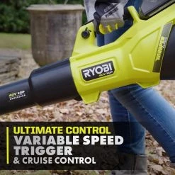 RYOBI 40V HP Brushless Whisper Series 155 MPH 600 CFM Cordless Battery Leaf Blower with 4.0 Ah Battery and Charger -Outdoor Power Equipment Sales Store ryobi cordless leaf blowers ry404130vnm c3 1000