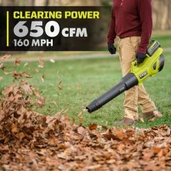 RYOBI 40V HP Brushless Whisper Series 160 MPH 650 CFM Cordless Battery Leaf Blower with 6.0 Ah Battery and Charger -Outdoor Power Equipment Sales Store ryobi cordless leaf blowers ry404140vnm 77 1000