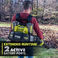 RYOBI 40V HP Brushless Whisper Series 165 MPH 730 CFM Cordless Battery Backpack Blower with (2) 6.0 Ah Batteries and Charger -Outdoor Power Equipment Sales Store ryobi cordless leaf blowers ry404170vnm 4f 1000