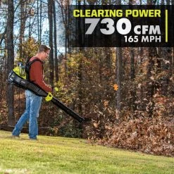RYOBI 40V HP Brushless Whisper Series 165 MPH 730 CFM Cordless Battery Backpack Blower with (2) 6.0 Ah Batteries and Charger -Outdoor Power Equipment Sales Store ryobi cordless leaf blowers ry404170vnm 77 1000