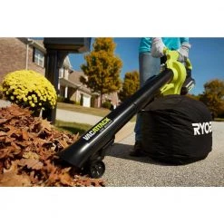 RYOBI 40V Vac Attack Cordless Leaf Vacuum/Mulcher with 5.0 Ah Battery and Charger -Outdoor Power Equipment Sales Store ryobi cordless leaf blowers ry40451 77 1000