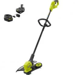 RYOBI ONE+ 18V 13 in. Cordless Battery String Trimmer/Edger with 4.0 Ah Battery and Charger