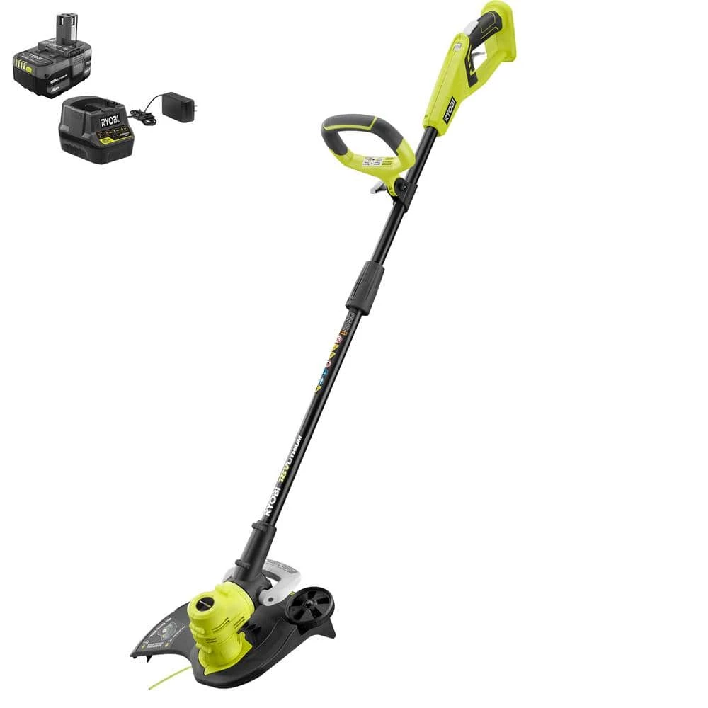 RYOBI ONE+ 18V 13 in. Cordless Battery String Trimmer/Edger with 4.0 Ah Battery and Charger 3 RYOBI ONE+ 18V 13 in. Cordless Battery String Trimmer/Edger with 4.0 Ah Battery and Charger