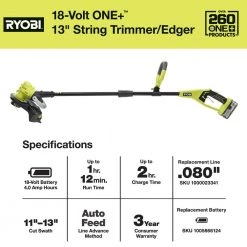 RYOBI ONE+ 18V 13 in. Cordless Battery String Trimmer/Edger with 4.0 Ah Battery and Charger 18 RYOBI ONE+ 18V 13 in. Cordless Battery String Trimmer/Edger with 4.0 Ah Battery and Charger -Outdoor Power Equipment Sales Store ryobi cordless string trimmers p2080 a0 1000