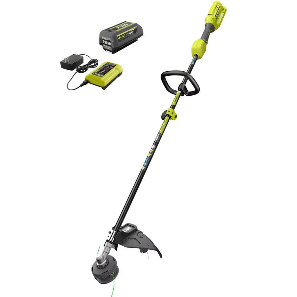 RYOBI 40V Expand-It Cordless Battery Attachment Capable String Trimmer with 4.0 Ah Battery and Charger 3 RYOBI 40V Expand-It Cordless Battery Attachment Capable String Trimmer with 4.0 Ah Battery and Charger