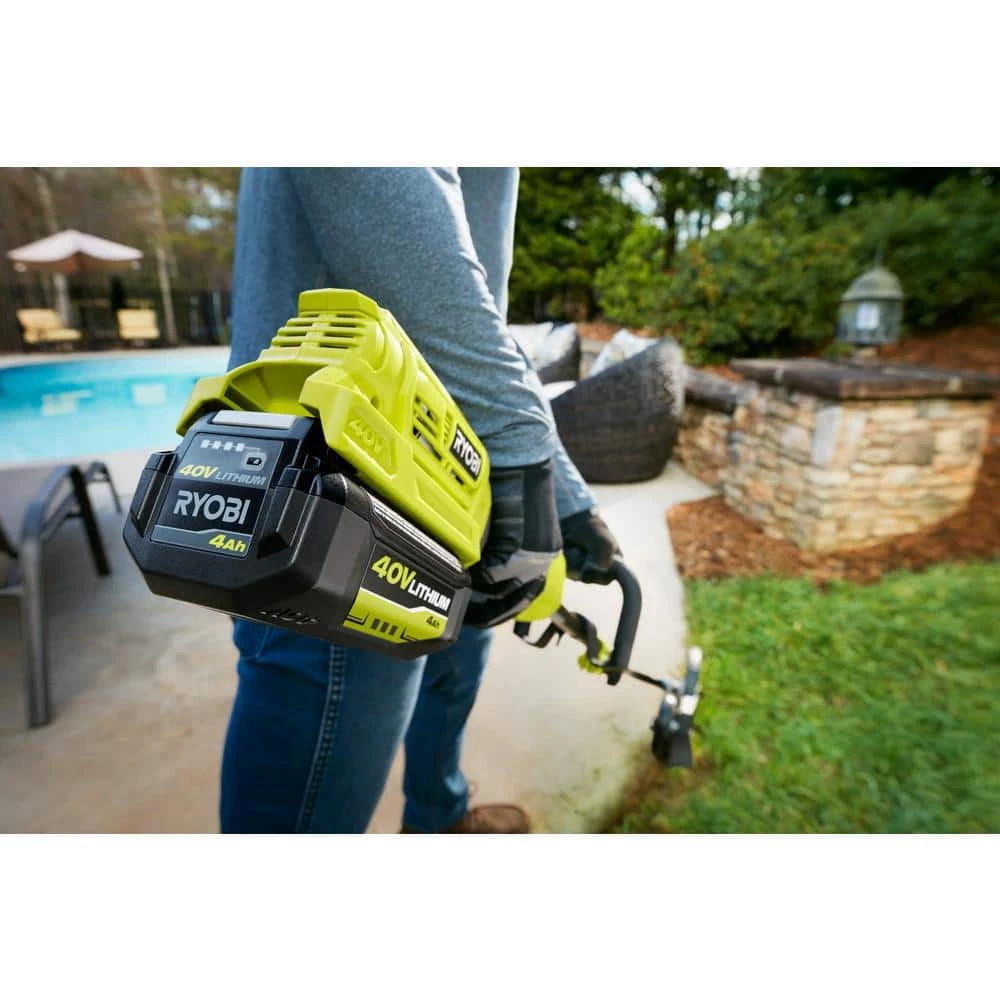 RYOBI 40V Expand-It Cordless Battery Attachment Capable String Trimmer with 4.0 Ah Battery and Charger 6 RYOBI 40V Expand-It Cordless Battery Attachment Capable String Trimmer with 4.0 Ah Battery and Charger - Image 4