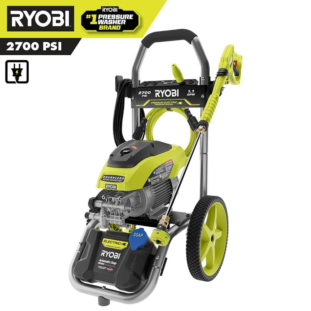 RYOBI 2700 PSI 1.1 GPM Cold Water Electric Pressure Washer 3 RYOBI 2700 PSI 1.1 GPM Cold Water Electric Pressure Washer