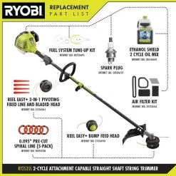 RYOBI 25 cc 2-Stroke Attachment Capable Full Crank Straight Gas Shaft String Trimmer -Outdoor Power Equipment Sales Store ryobi gas string trimmers ry253ss 40 1000
