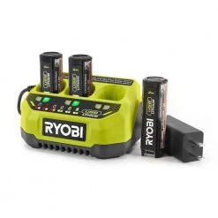 RYOBI USB Lithium 3-Port Charger with USB Lithium 2.0 Ah Lithium-ion Rechargeable Battery -Outdoor Power Equipment Sales Store ryobi outdoor power batteries chargers fvch01 fvb01 1f 1000