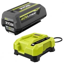 RYOBI 40V Lithium-Ion 4.0 Ah Battery and Rapid Charger