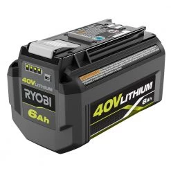 RYOBI 40-Volt 6.0 Ah High Capacity Lithium-Ion Battery -Outdoor Power Equipment Sales Store ryobi outdoor power batteries chargers op4060a1 c3 1000