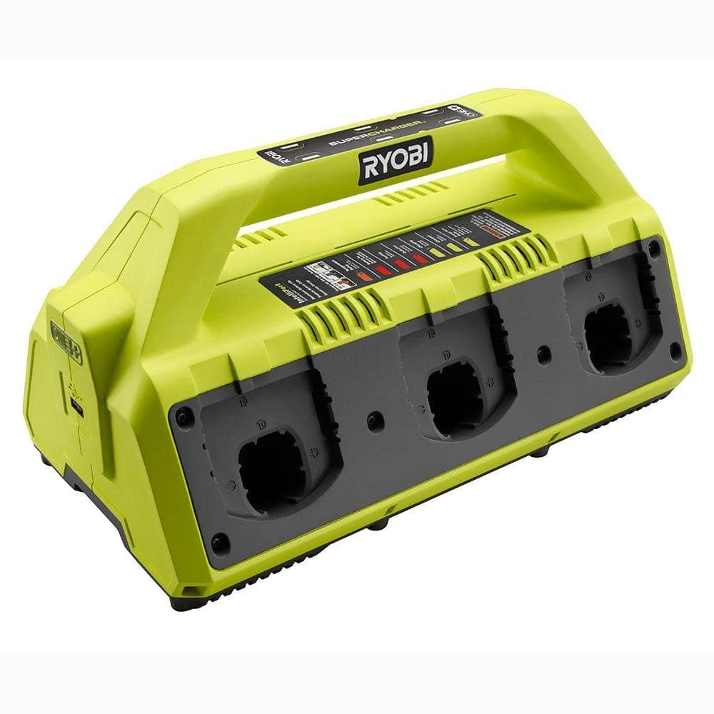 RYOBI ONE+ 18V 6-Port Dual Chemistry IntelliPort SUPERCHARGER with USB Port 3 RYOBI ONE+ 18V 6-Port Dual Chemistry IntelliPort SUPERCHARGER with USB Port