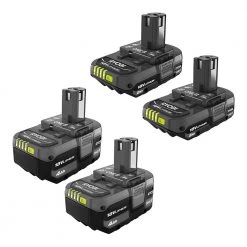 RYOBI ONE+ 18V Lithium-Ion Battery Kit with (2) 4.0 Ah Batteries and (2) 2.0 Ah Batteries