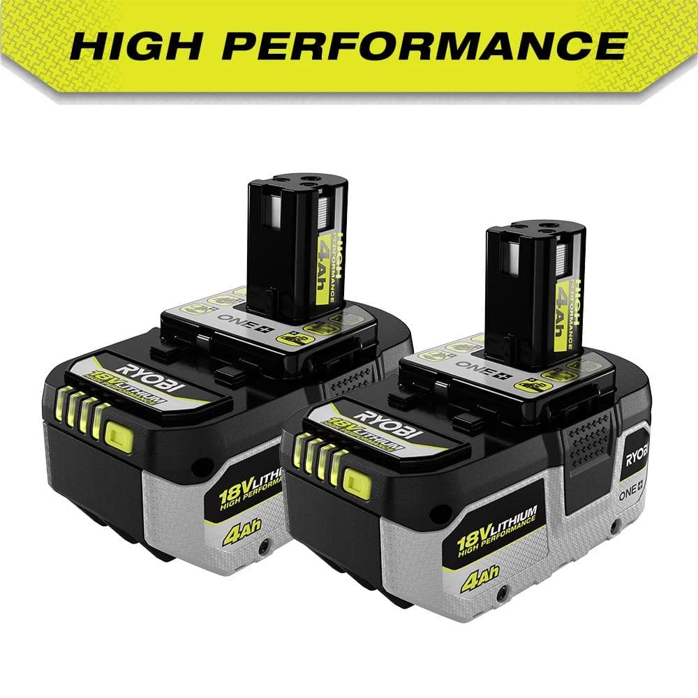 RYOBI ONE+ 18V HIGH PERFORMANCE Lithium-Ion 4.0 Ah Battery (2-Pack) 2 RYOBI ONE+ 18V HIGH PERFORMANCE Lithium-Ion 4.0 Ah Battery (2-Pack)