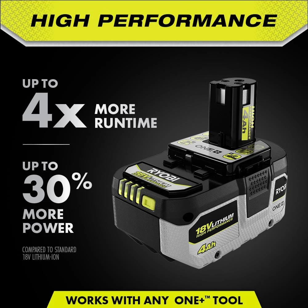 RYOBI ONE+ 18V HIGH PERFORMANCE Lithium-Ion 4.0 Ah Battery (2-Pack) 3 RYOBI ONE+ 18V HIGH PERFORMANCE Lithium-Ion 4.0 Ah Battery (2-Pack) - Image 2