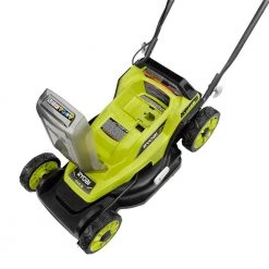RYOBI ONE+ 18V 13 in. Cordless Battery Walk Behind Push Lawn Mower with 4.0 Ah Battery and Charger -Outdoor Power Equipment Sales Store ryobi push lawn mowers p1180vnm 77 1000
