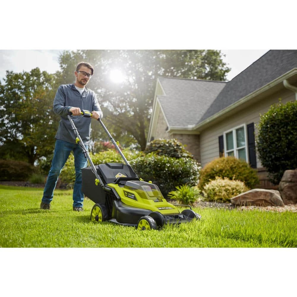 RYOBI ONE+ HP 18V Brushless 16 in. Cordless Battery Walk Behind Push Lawn Mower with (2) 4.0 Ah Batteries and (1) Charger 5 RYOBI ONE+ HP 18V Brushless 16 in. Cordless Battery Walk Behind Push Lawn Mower with (2) 4.0 Ah Batteries and (1) Charger - Image 3