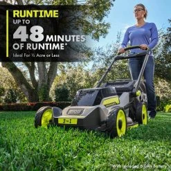 RYOBI 40V HP Brushless 20 in. Cordless Battery Walk Behind Push Mower with 6.0 Ah Battery and Charger -Outdoor Power Equipment Sales Store ryobi push lawn mowers ry401170vnm 1d 1000