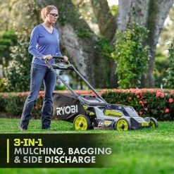 RYOBI 40V HP Brushless 20 in. Cordless Battery Walk Behind Push Mower with 6.0 Ah Battery and Charger -Outdoor Power Equipment Sales Store ryobi push lawn mowers ry401170vnm 77 1000