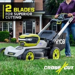 RYOBI 40V HP Brushless 21 in. Battery Walk Behind Push Lawn Mower with 7.5 Ah Battery and Rapid Charger -Outdoor Power Equipment Sales Store ryobi push lawn mowers ry401200 77 1000