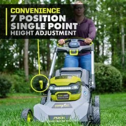 RYOBI 40V HP Brushless 21 in. Battery Walk Behind Push Lawn Mower with 7.5 Ah Battery and Rapid Charger -Outdoor Power Equipment Sales Store ryobi push lawn mowers ry401200 c3 1000