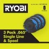 RYOBI ONE+ 0.065 Spool (3-Pack) -Outdoor Power Equipment Sales Store ryobi string trimmer line ac14rl3a 64 1000