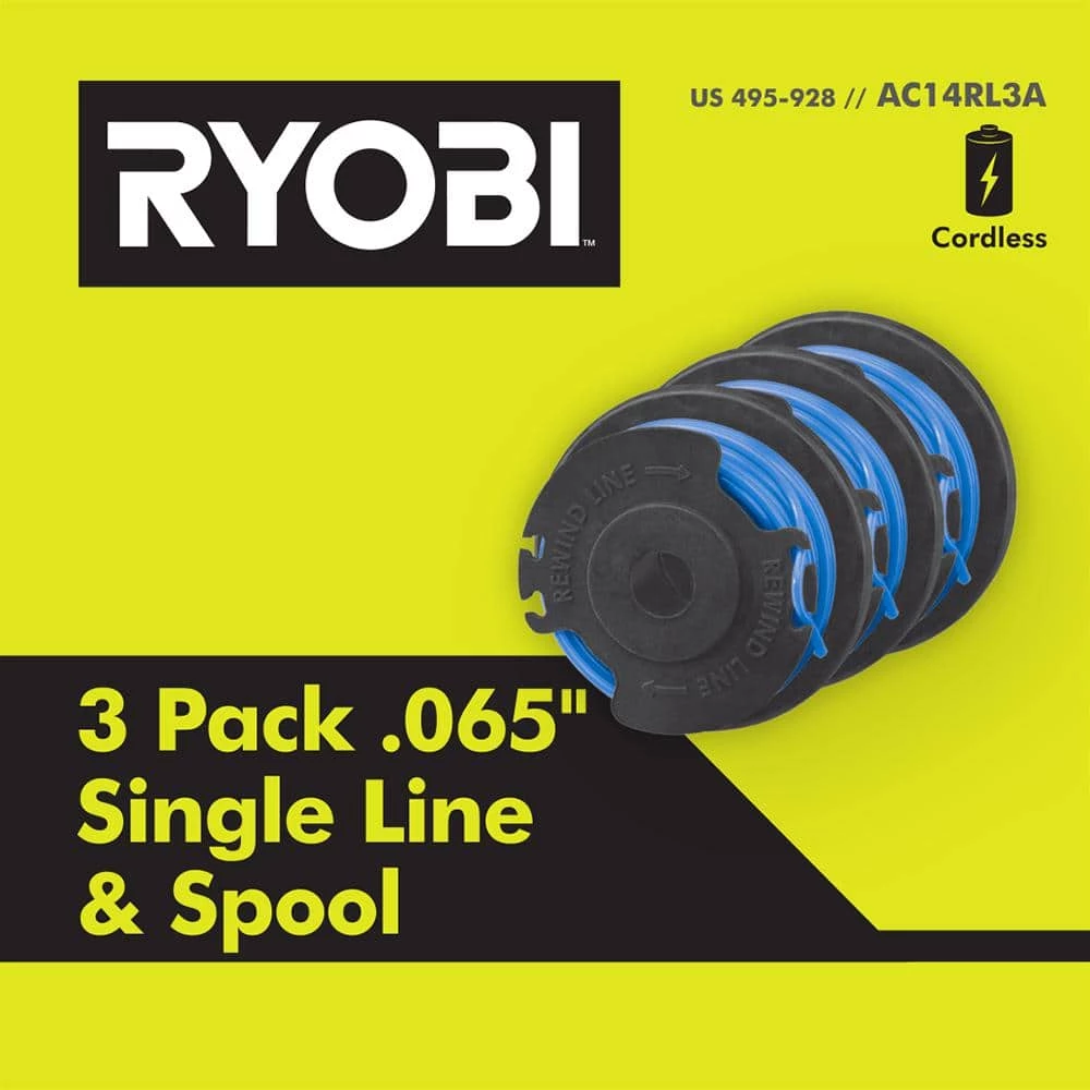 RYOBI ONE+ 0.065 Spool (3-Pack) 3 RYOBI ONE+ 0.065 Spool (3-Pack)