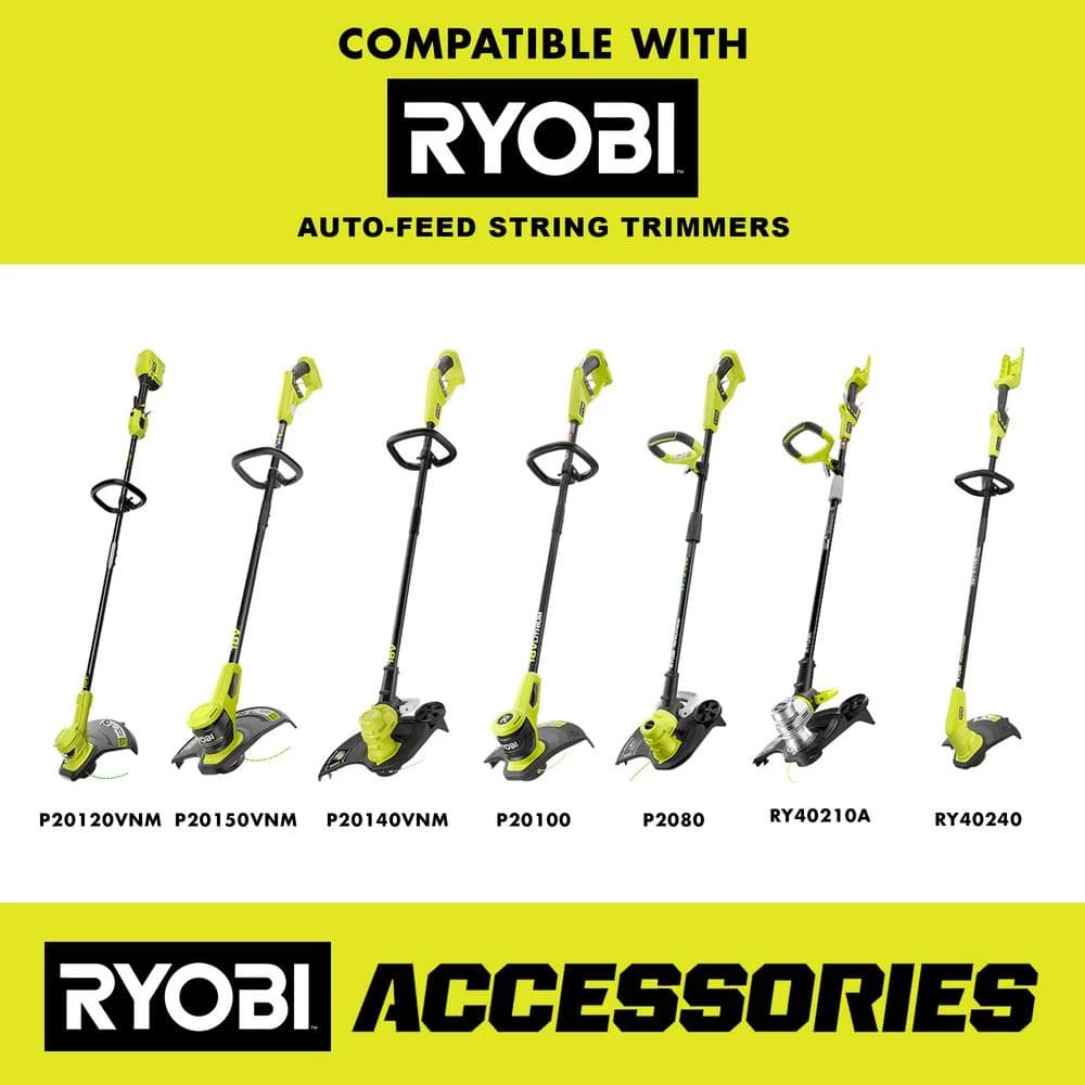 RYOBI Replacement Twisted 0.080 in. Auto Feed Line Spools (3-Pack) 4 RYOBI Replacement Twisted 0.080 in. Auto Feed Line Spools (3-Pack) - Image 2